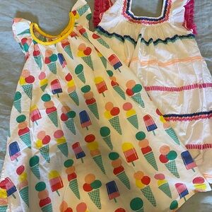 Bundle of Cat & Jack Dress with Vibrant Zigzag Accents and Amazon Popsicle dress